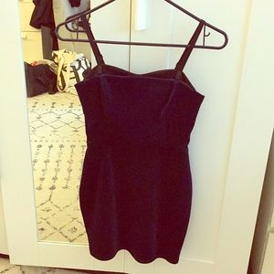 TopShop Blue Velvet Mini Dress Size 2P